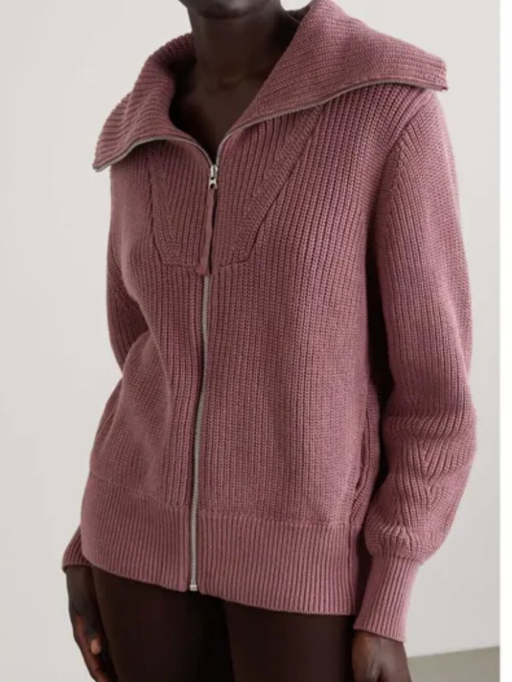 Varley Mayville ribbed cotton sweater jacket
